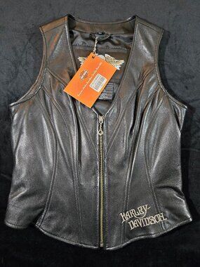 Harley-Davidson Women's Avenue Leather Vest XS New w/ Tags